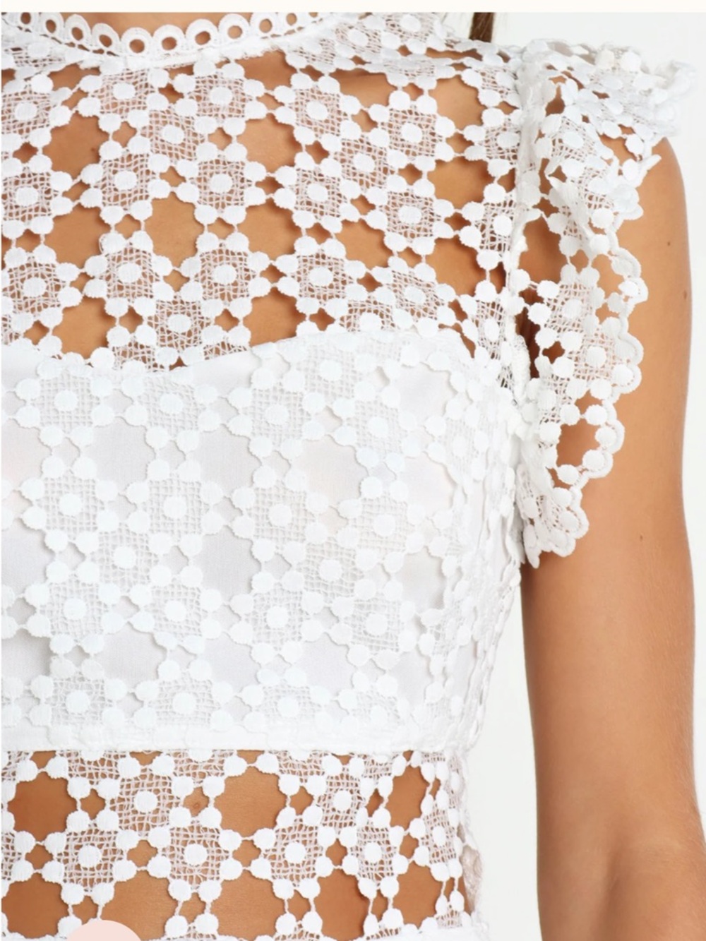 Petal & Pup White Lace Midi Dress - Picture 5 of 13